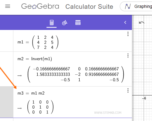 the verification of the inverse matrix