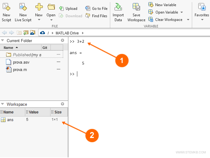 Workspace window in Matlab