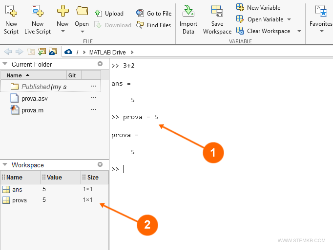 Defining the prova variable